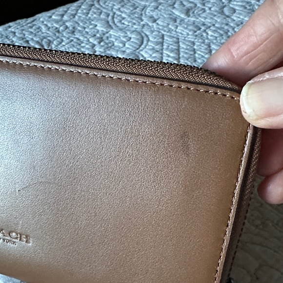 Coach saddle Brown Wallet with Yellow Pac-Man Motif - Picture 6 of 11